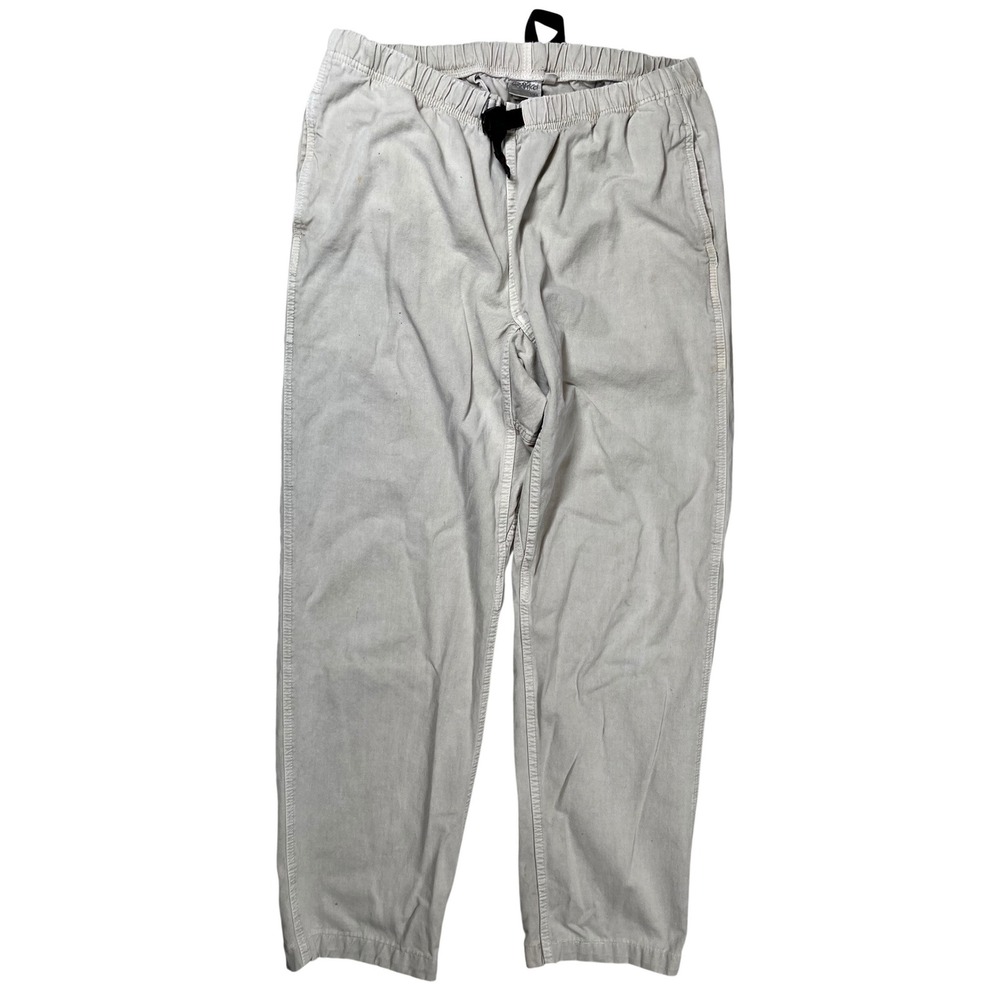 Gramicci G-Pants Mens XL Tan Cotton Elastic Waist Belted Hiking Outdoor‎ READ